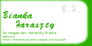 bianka haraszty business card